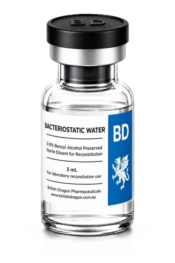 Bacteriostatic Water for Peptide Reconstitution 0.9 Percent Benzyl Alcohol - British Dragon