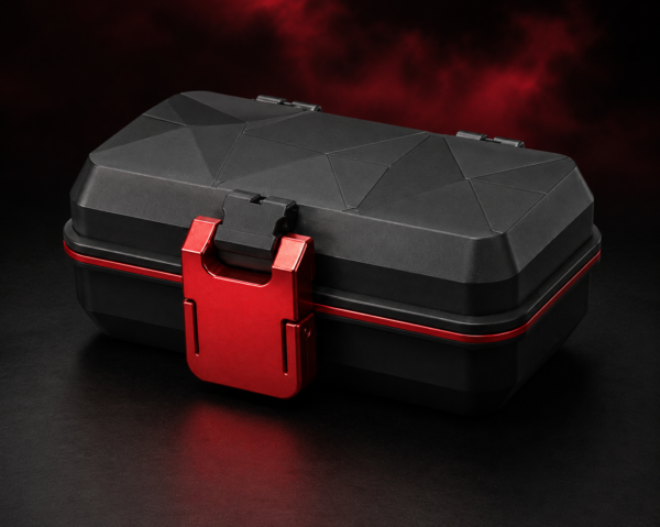 Red Tier Peptide Storage Case with secure multi-vial storage