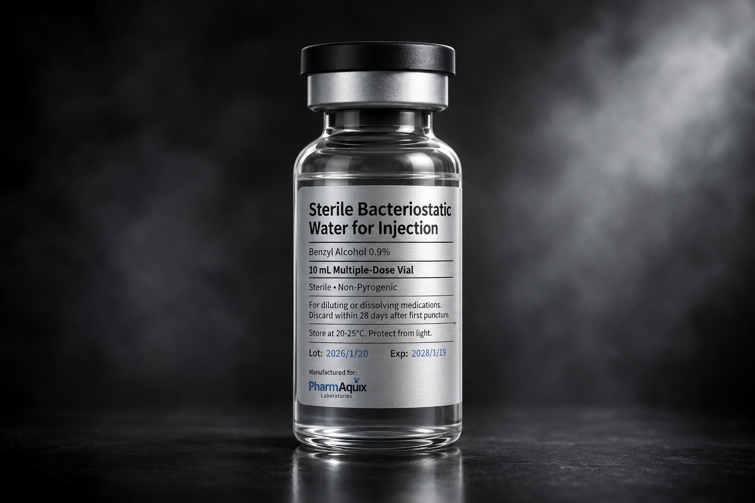 Sterile Bacteriostatic Water for Injection 10 mL Vial - Reconstitution Diluent
