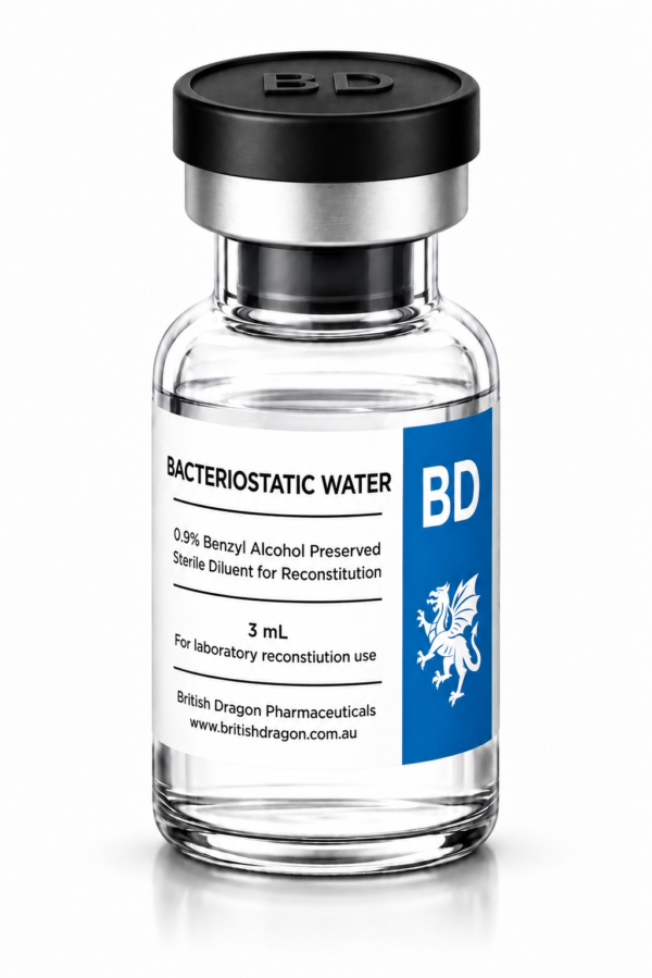 Free 3ml Reconstitution Water Vial for Peptides - British Dragon